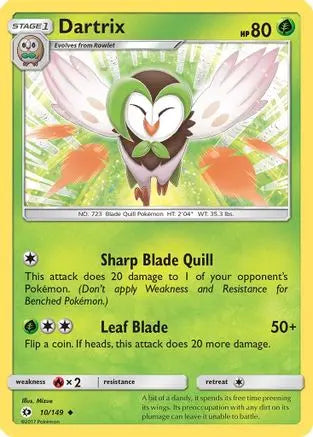 Dartrix (10/149) [Sun & Moon: Base Set] Pokémon