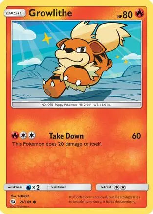 Growlithe (21/149) [Sun & Moon: Base Set] Pokémon