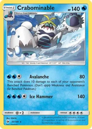 Crabominable (43/149) [Sun & Moon: Base Set] Pokémon