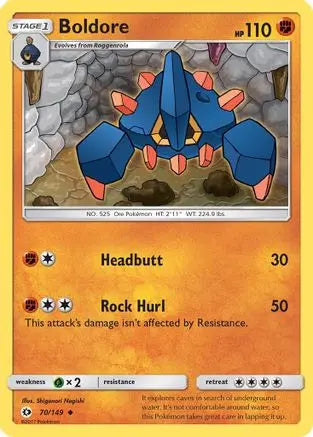 Boldore (70/149) [Sun & Moon: Base Set] Pokémon