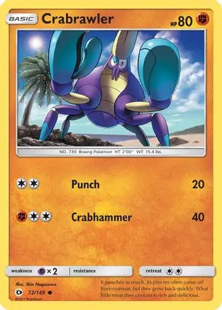 Crabrawler (72/149) [Sun & Moon: Base Set] Pokémon