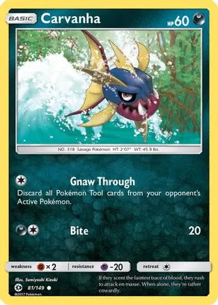 Carvanha (81/149) [Sun & Moon: Base Set] Pokémon