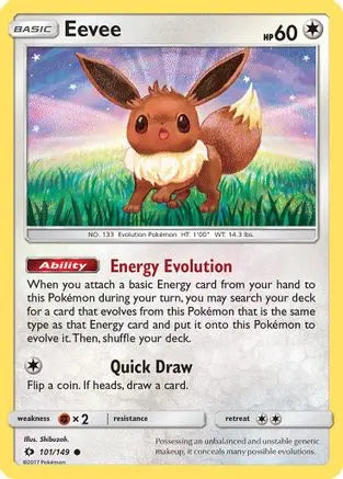 Eevee (101/149) [Sun & Moon: Base Set] Pokémon