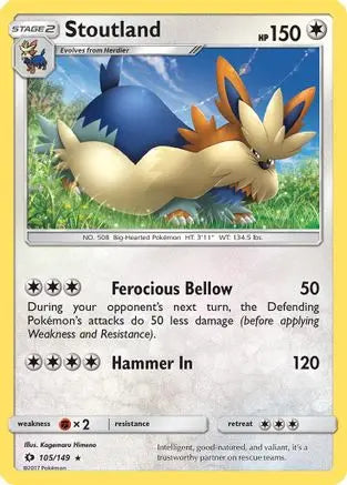 Stoutland (105/149) [Sun & Moon: Base Set] Pokémon