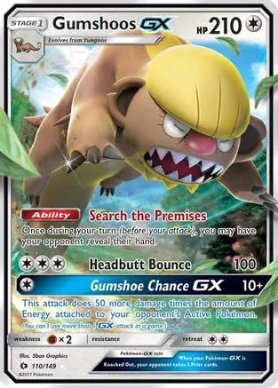 Gumshoos GX (110/149) [Sun & Moon: Base Set] Pokémon