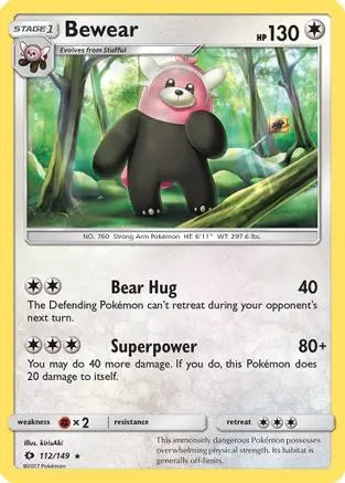 Bewear (112/149) [Sun & Moon: Base Set] Pokémon