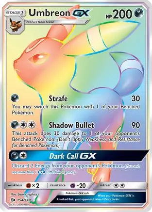 Umbreon GX (154/149) [Sun & Moon: Base Set] Pokémon