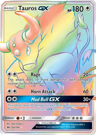 Tauros GX (156/149) [Sun & Moon: Base Set] Pokémon