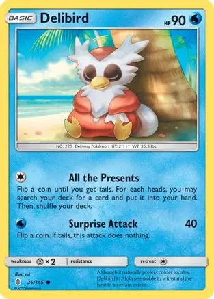 Delibird (26/145) [Sun & Moon: Guardians Rising] Pokémon