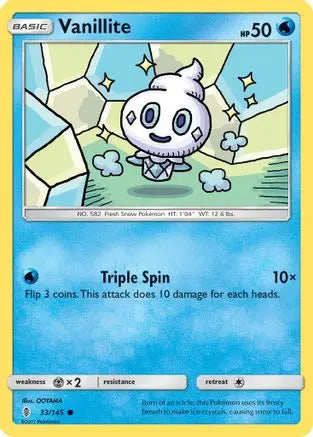 Vanillite (33/145) [Sun & Moon: Guardians Rising] Pokémon