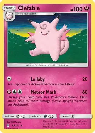 Clefable (89/145) [Sun & Moon: Guardians Rising] Pokémon