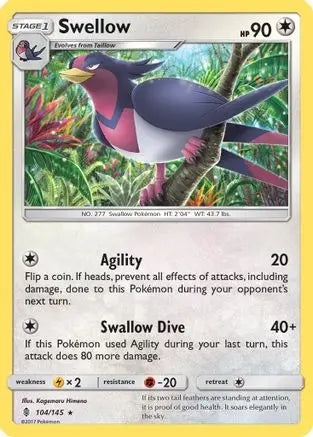 Swellow (104/145) [Sun & Moon: Guardians Rising] Pokémon