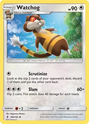 Watchog (108/145) [Sun & Moon: Guardians Rising] Pokémon