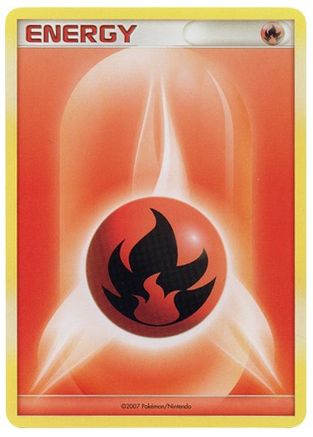 Fire Energy (2007 Unnumbered D P Style Non Holo) [League & Championship Cards]