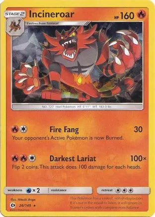 Incineroar (26/149) (Theme Deck Exclusive) [Sun & Moon: Base Set] Pokémon