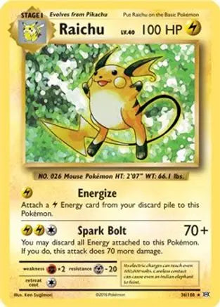 Raichu (36/108) (Theme Deck Exclusive) [XY: Evolutions] Pokémon