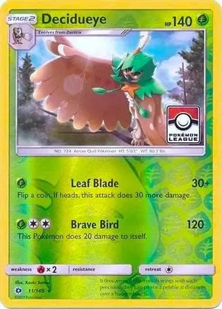 Decidueye (11/149) (League Promo) [Sun & Moon: Base Set] Pokémon