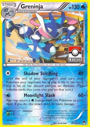Greninja (40/122) (League Promo 2nd Place) [XY: BREAKpoint] Pokémon