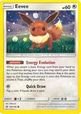 Eevee (101/149) (Cosmos Holo) [Sun & Moon: Base Set] Pokémon