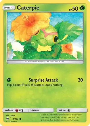 Caterpie (1/147) [Sun & Moon: Burning Shadows] Pokémon