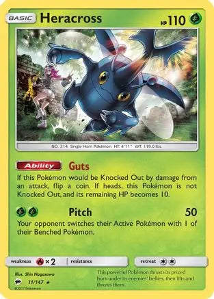 Heracross (11/147) [Sun & Moon: Burning Shadows] Pokémon