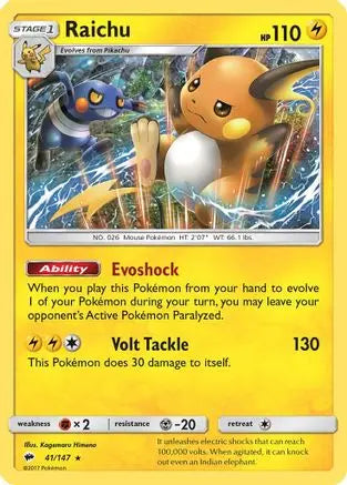 Raichu (41/147) [Sun & Moon: Burning Shadows] Pokémon