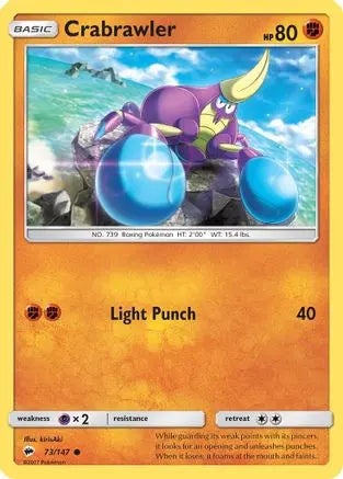 Crabrawler (73/147) [Sun & Moon: Burning Shadows] Pokémon
