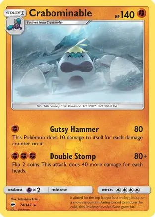 Crabominable (74/147) [Sun & Moon: Burning Shadows] Pokémon