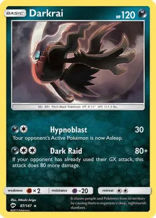 Darkrai (87/147) [Sun & Moon: Burning Shadows] Pokémon