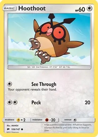 Hoothoot (106/147) [Sun & Moon: Burning Shadows] Pokémon