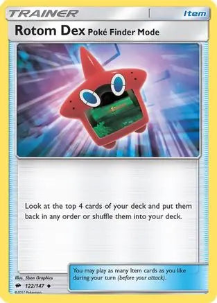 Rotom Dex Poke Finder Mode (122/147) [Sun & Moon: Burning Shadows] Pokémon