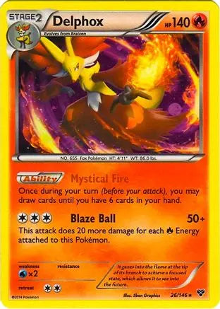 Delphox (26/146) (Cosmos Holo) (Blister Exclusive) [XY: Base Set] Pokémon