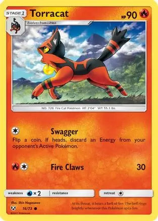 Torracat (16/73) [Sun & Moon: Shining Legends] Pokémon