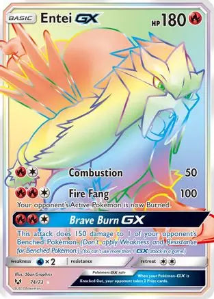 Entei GX (74/73) [Sun & Moon: Shining Legends] Pokémon