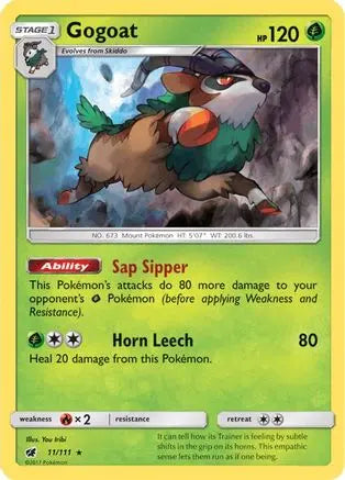 Gogoat (11/111) [Sun & Moon: Crimson Invasion] Pokémon