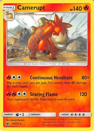 Camerupt (14/111) [Sun & Moon: Crimson Invasion] Pokémon
