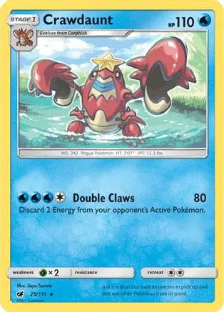 Crawdaunt (25/111) [Sun & Moon: Crimson Invasion] Pokémon