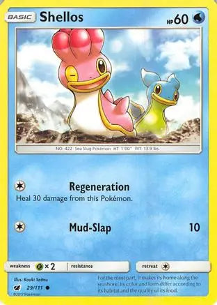 Shellos (29/111) [Sun & Moon: Crimson Invasion] Pokémon