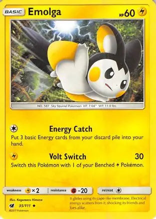 Emolga (35/111) [Sun & Moon: Crimson Invasion] Pokémon