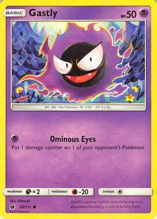 Gastly (36/111) [Sun & Moon: Crimson Invasion] Pokémon
