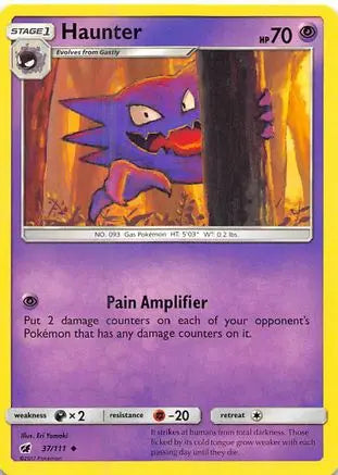 Haunter (37/111) [Sun & Moon: Crimson Invasion] Pokémon