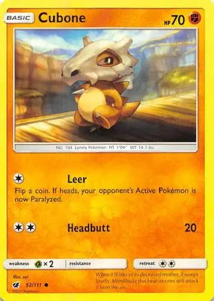 Cubone (52/111) [Sun & Moon: Crimson Invasion] Pokémon
