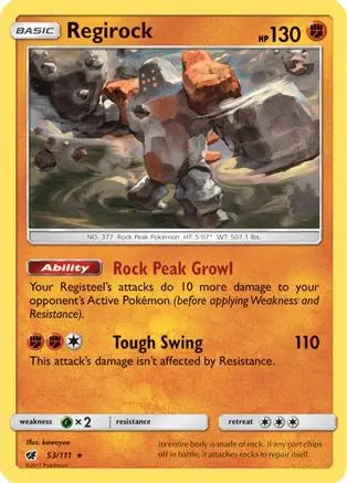 Regirock (53/111) [Sun & Moon: Crimson Invasion] Pokémon