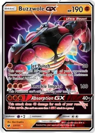 Buzzwole GX (57/111) [Sun & Moon: Crimson Invasion] Pokémon