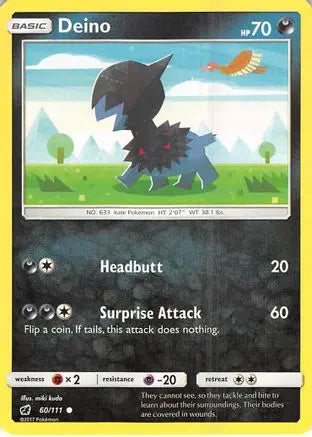 Deino (60/111) [Sun & Moon: Crimson Invasion] Pokémon
