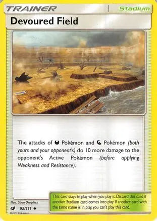 Devoured Field (93/111) [Sun & Moon: Crimson Invasion] Pokémon