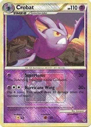 Crobat (14/95) (League Promo) [HeartGold & SoulSilver: Unleashed] Pokémon