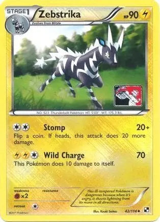Zebstrika (42/114) (League Promo) [Black & White: Base Set] Pokémon