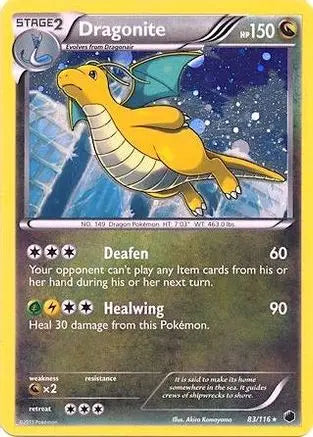 Dragonite (83/116) (Cosmos Holo) (Blister Exclusive) [Black & White: Plasma Freeze] Pokémon