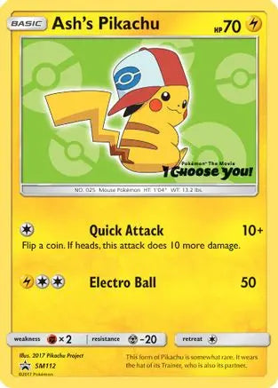 Ash's Pikachu (SM112) [Sun & Moon: Black Star Promos] Pokémon